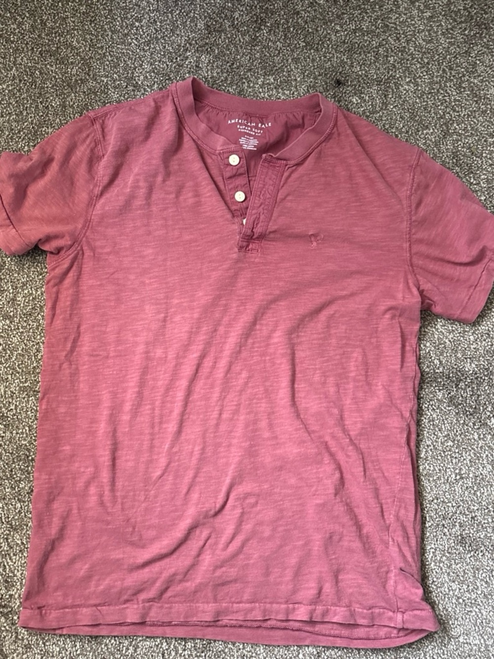 American Eagle Outfitters Men’s Super Soft Henley - Dusty Rose